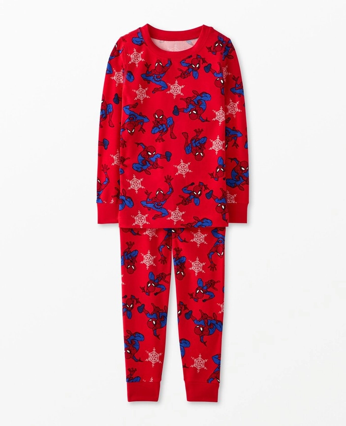 Kids Marvel Spider-Man Holiday Long John Pajama Set in HannaSoft™ | Hanna Andersson