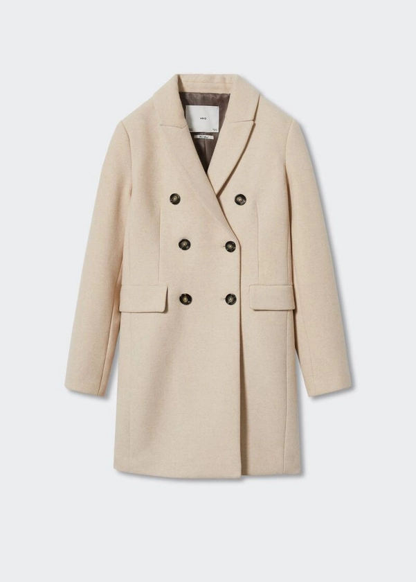 Manteau croisé laine - Femme | Mango France