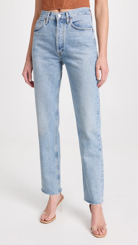 AGOLDE Lana Mid Rise Straight Jeans | Shopbop