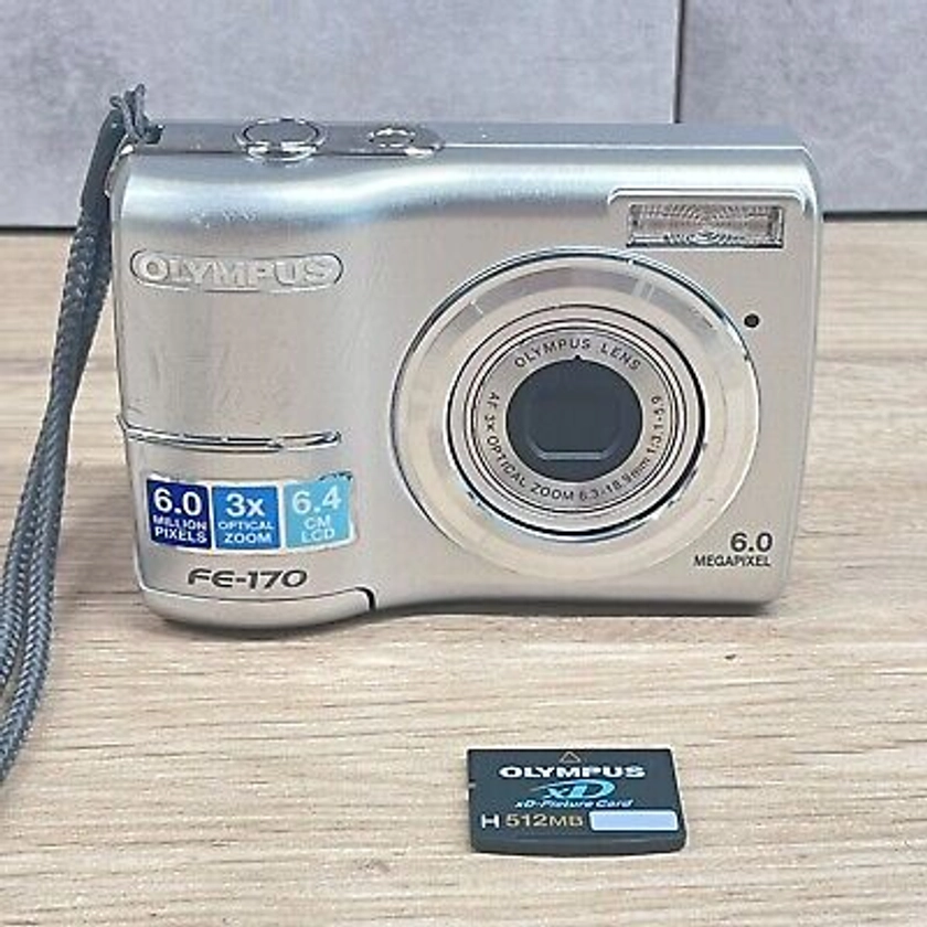 Olympus FE-170 6MP Digital Camera with 3x Optical Zoom + XD memory card Included | eBay