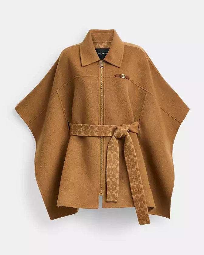 COACH® | Double Face Wool Cape