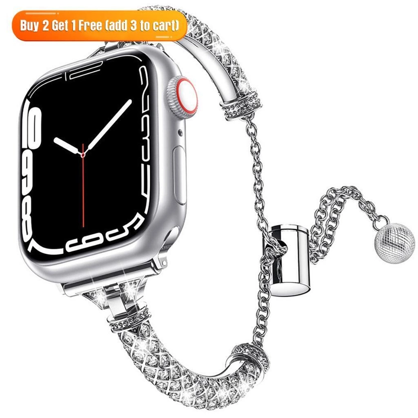 Bling Glitters Bracelet Apple Watch Strap For iWatch Series 8 7 6 5 4 3 SE Band