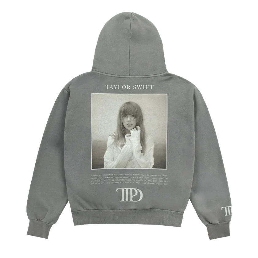 The Tortured Poets Department Grey Hoodie - Taylor Swift UK Store