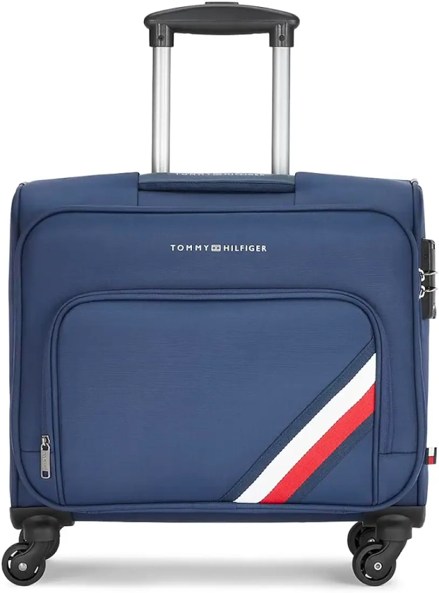 Buy Tommy Hilfiger Roosevelt 44cm Polyester Overnighter Unisex Trolley Bag -Navy at Amazon.in