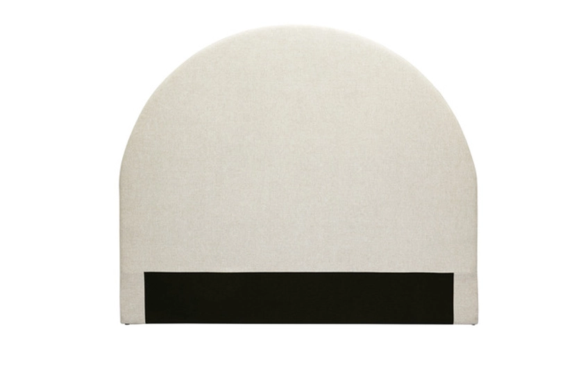 Tête de lit ronde en tissu beige L160 cm NAOMY - Miliboo