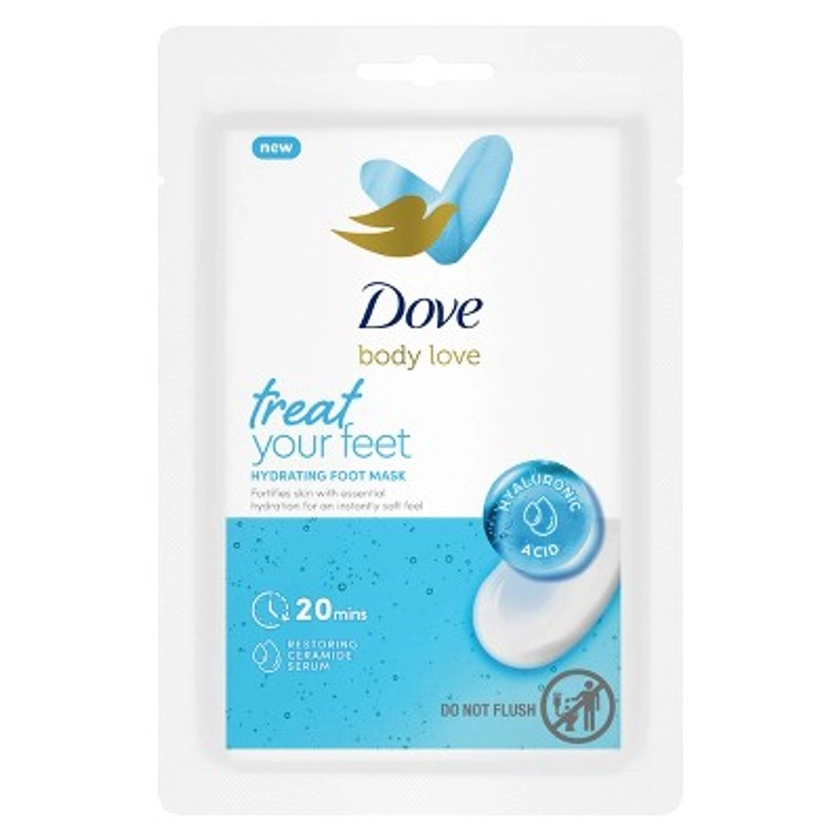 Dove Beauty Love Hydrating Foot Mask - 1 pair