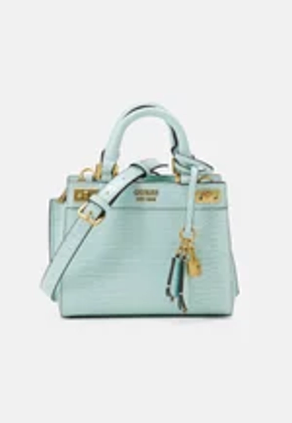 Guess KATEY CROC MINI SATCHEL - Sac à main - surf/bleu - ZALANDO.FR