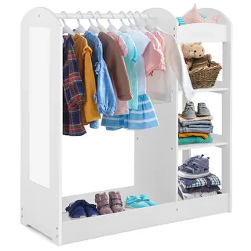 Gymax Kids Dress up Storage Hanging Armoire Dresser Costume Closet w/ | Overstock.com Shopping - The Best Deals on Kids' Storage | 40891434