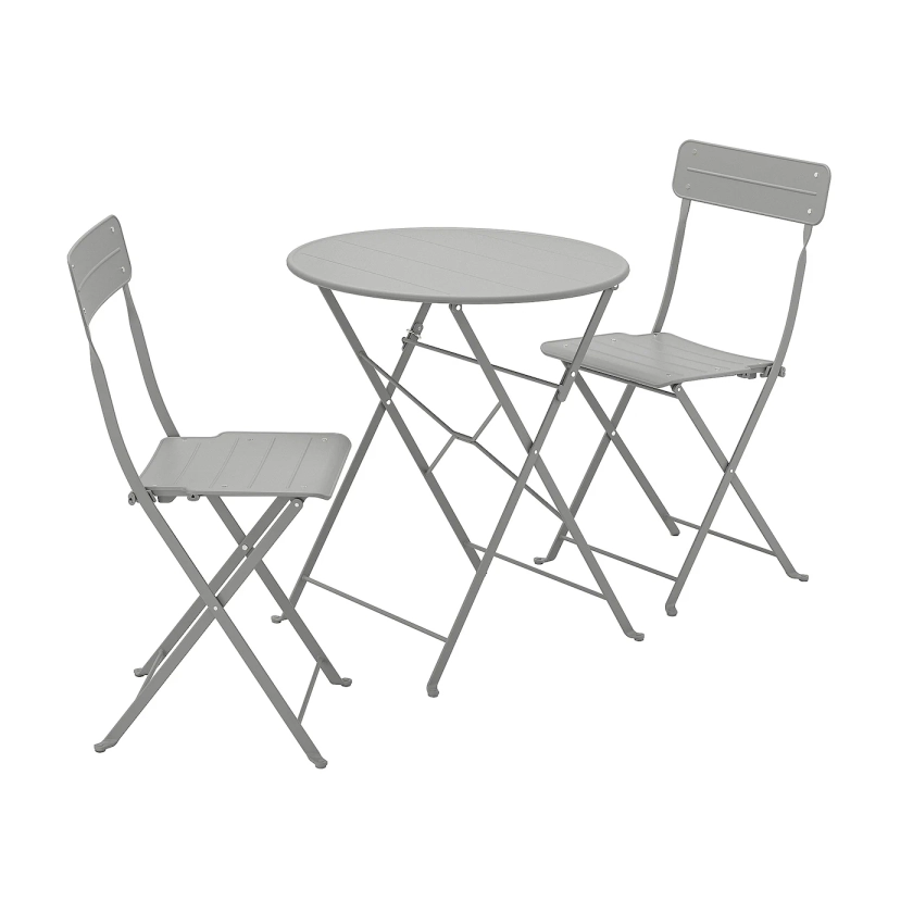 SUNDSÖ Table+2 chaises, extérieur - gris/gris