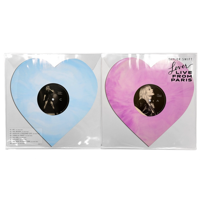 TAYLOR SWIFT - LOVER LIVE IN PARIS LIMITED EDITION HEART VINYL LP 2X 12&#034; RARE