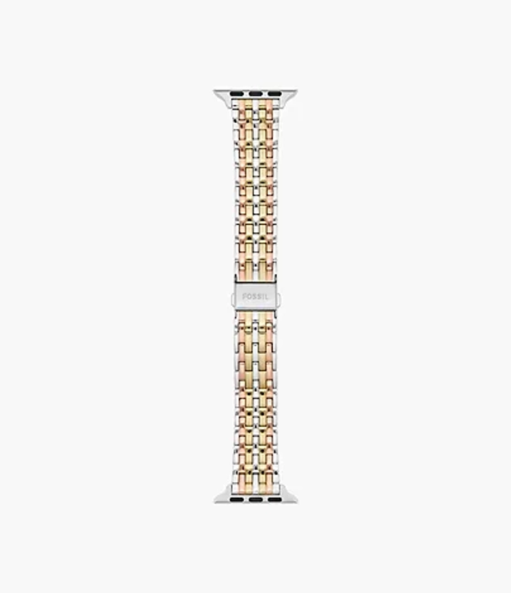 Bracelet en acier inoxydable, tricolore, pour Apple Watch® de 38/40/41 mm