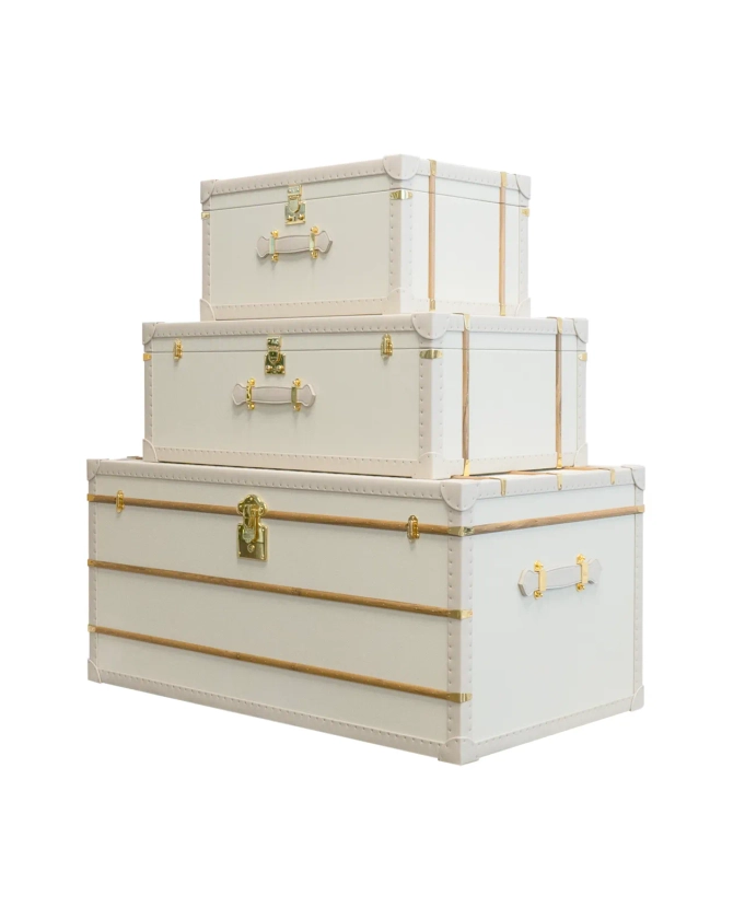 Beige And White Trunk Set
