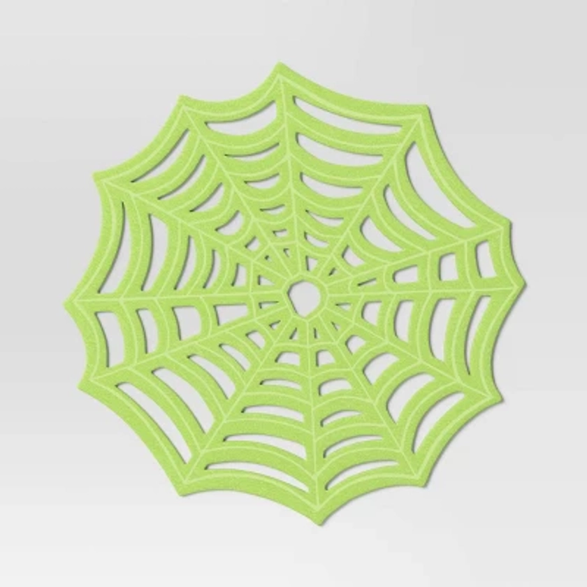 Halloween Spiderweb Charger Placemat Green - Hyde & EEK! Boutique™