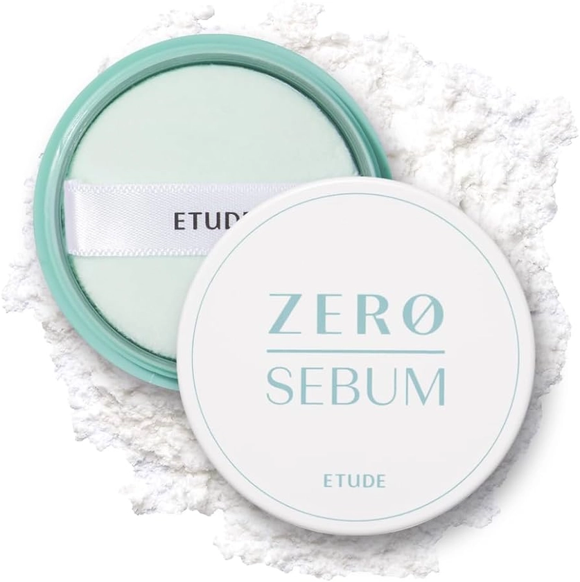 ETUDE Zero Sebum Drying Powder 4g New (23AD) | Lightweight Oil Control No Sebum Loose Face Powder with 80% Mineral | Long Lasting for Setting or Foundation Makes Skin Downy