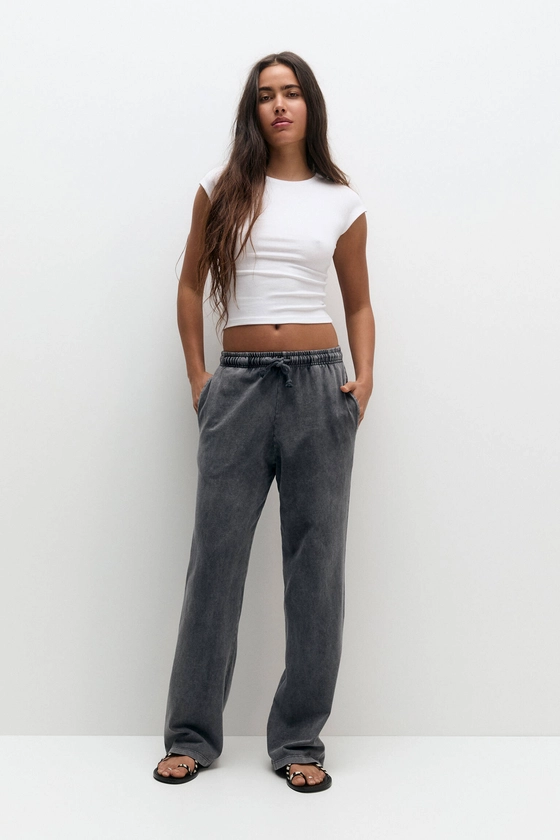 Wide-leg tracksuit bottoms - pull&bear