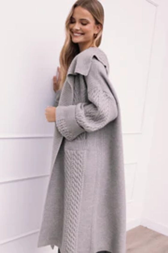 Soma Oversized Open Front Cardigan - Grey