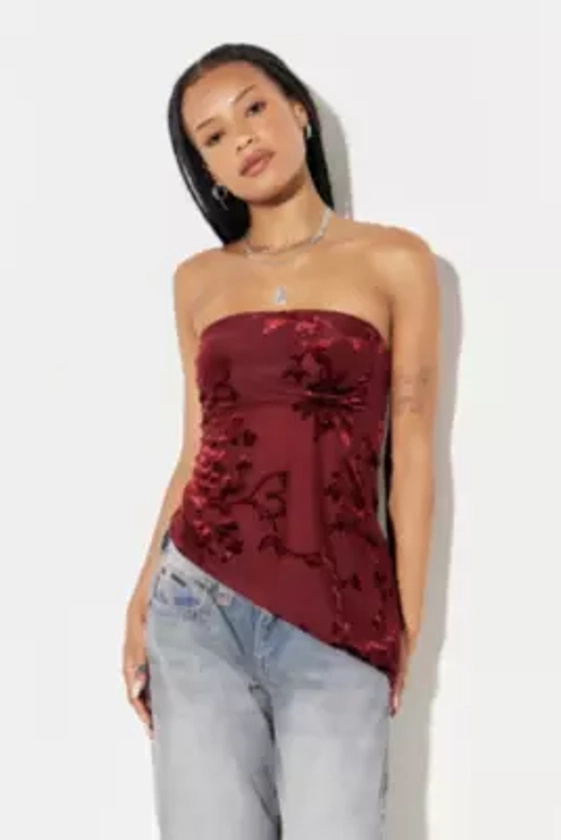 UO Y2K Velvet Burnout Tube Top