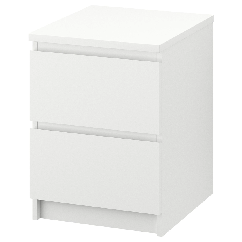 MALM white, Chest of 2 drawers, 40x55 cm - IKEA