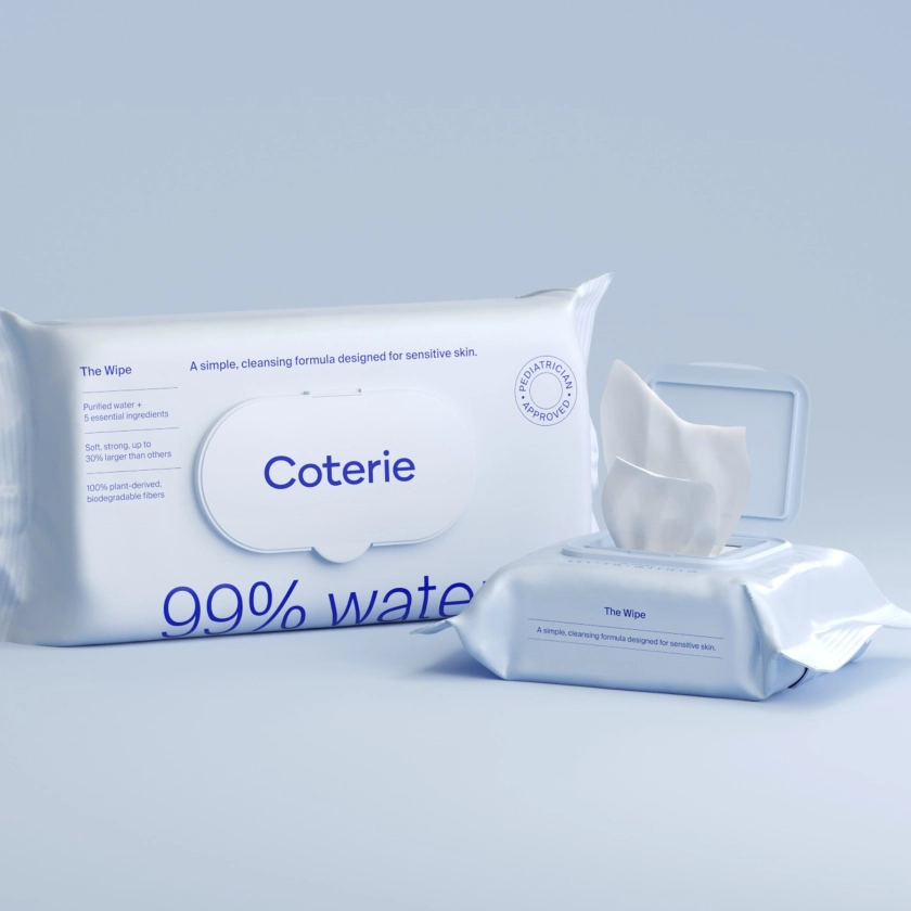 Hypoallergenic Baby Wipes | 99% Water and Plant-based Fibers | Coterie