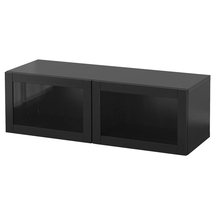 BESTÅ wall-mounted cabinet combination, black-brown/Sindvik, 471/4x161/2x15" - IKEA
