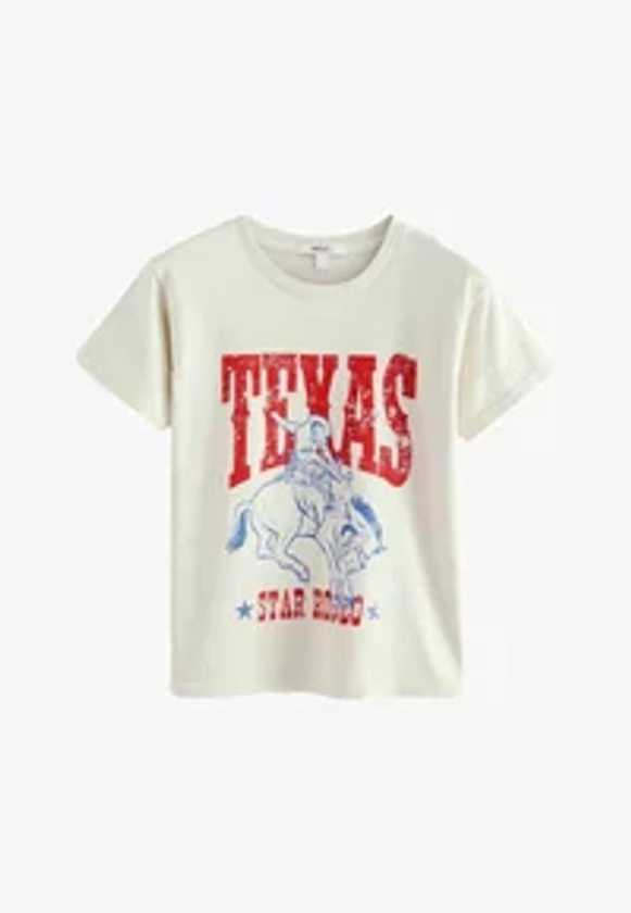 Next WESTERN WYOMING GRAPHIC SLOGAN REGULAR FIT - T-shirt imprimé - red graphic/rouge - ZALANDO.FR