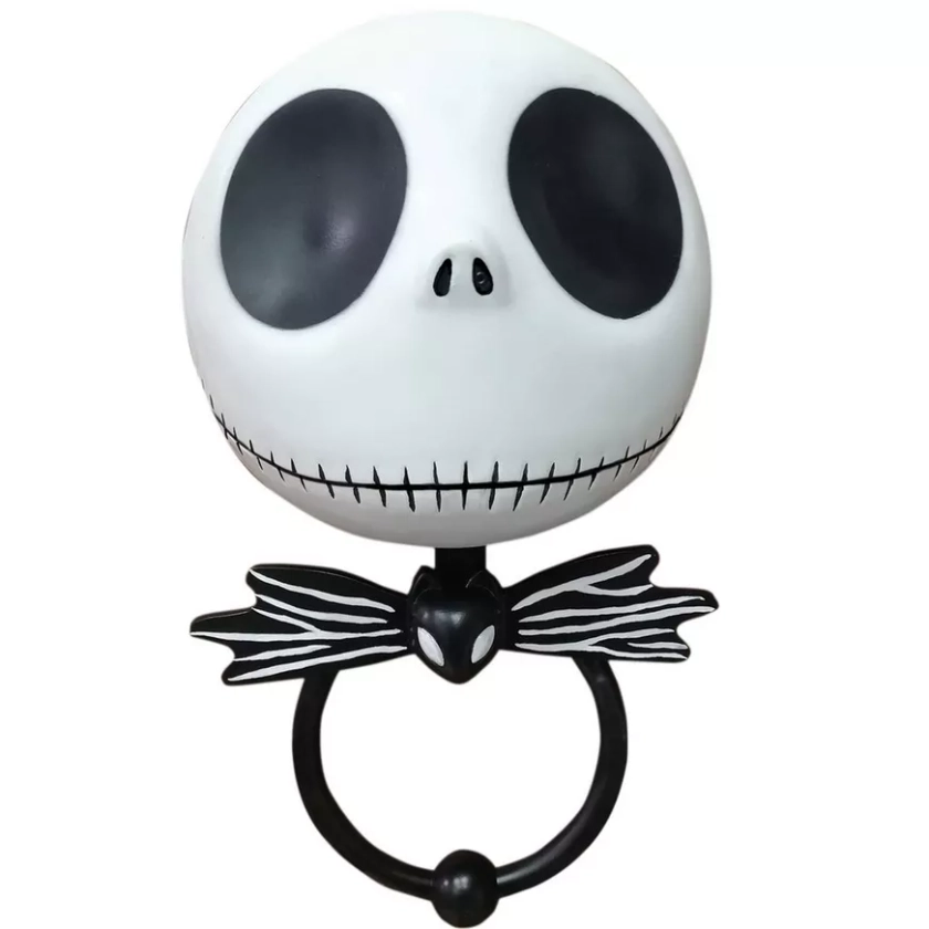 Animatronic Jack Skellington Plastic Door Knocker Halloween Decoration, 9.5in x 16.5in - Disney The Nightmare Before Christmas