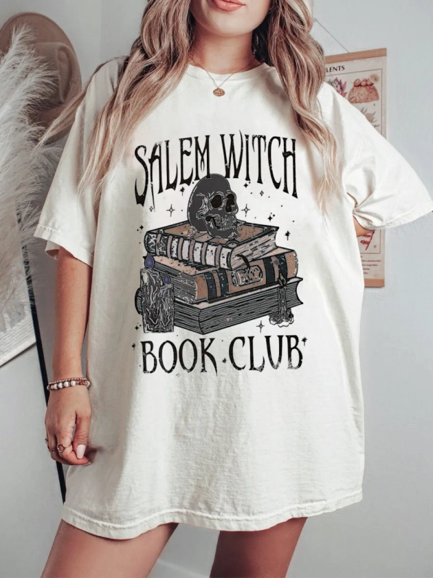Latest Vintage Salem Book Club Shirt on Sale-boldoversize