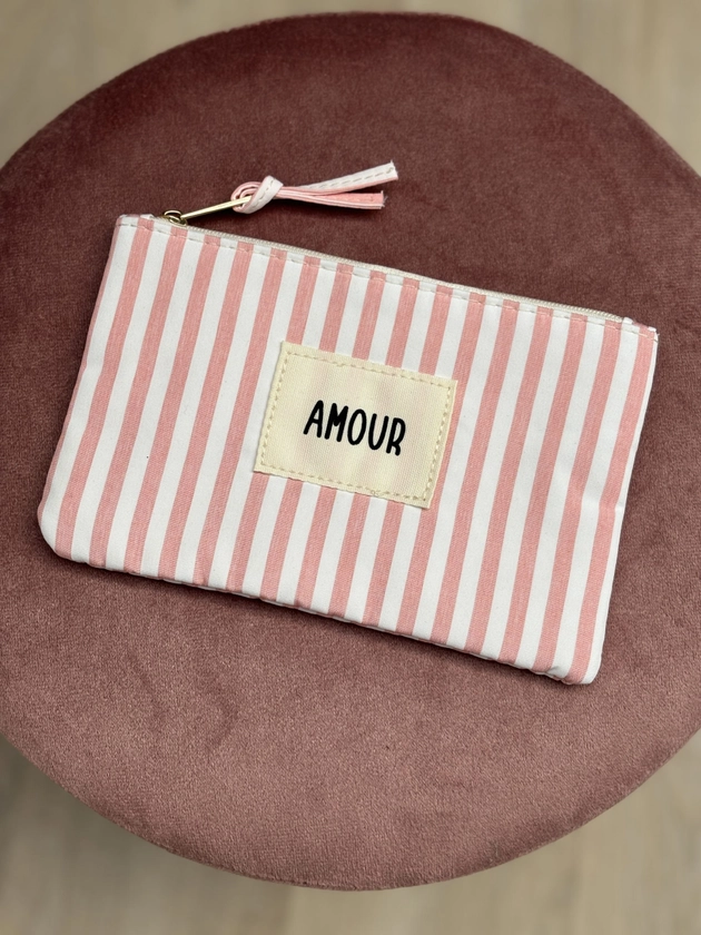 Pochette " RAYÉ " Amour