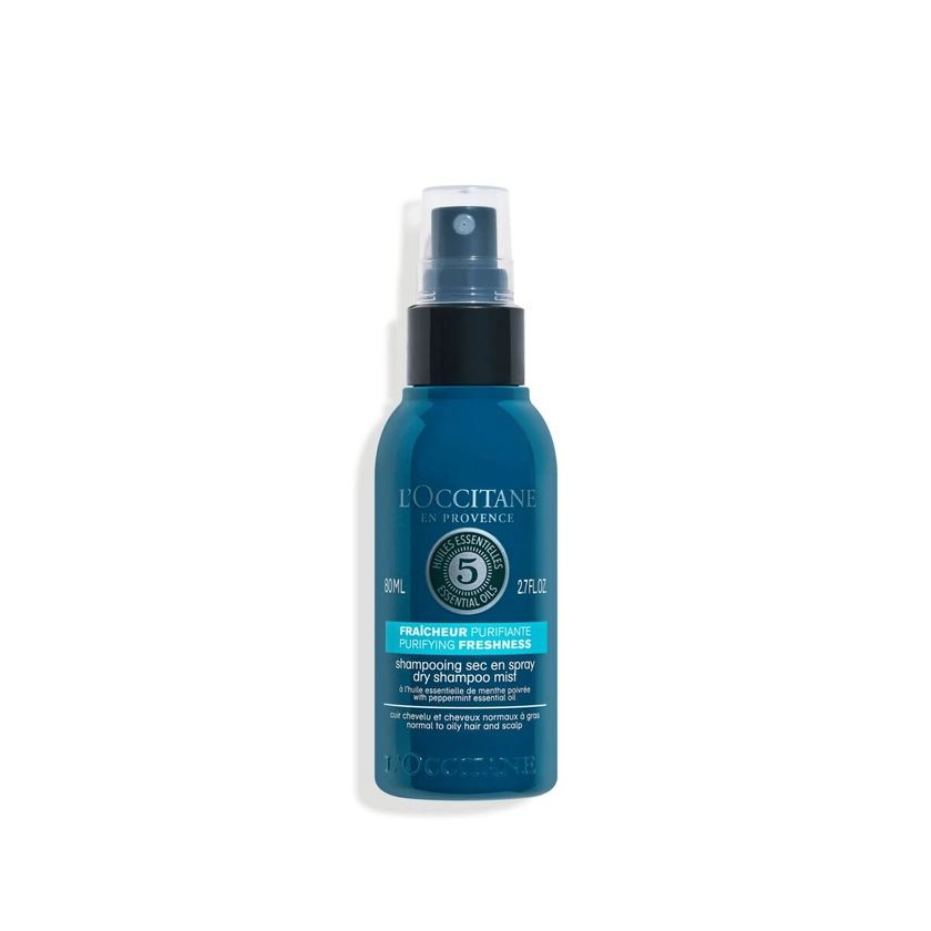 Shampoing Sec en Spray Fraîcheur Purifiante 80ml - L'Occitane