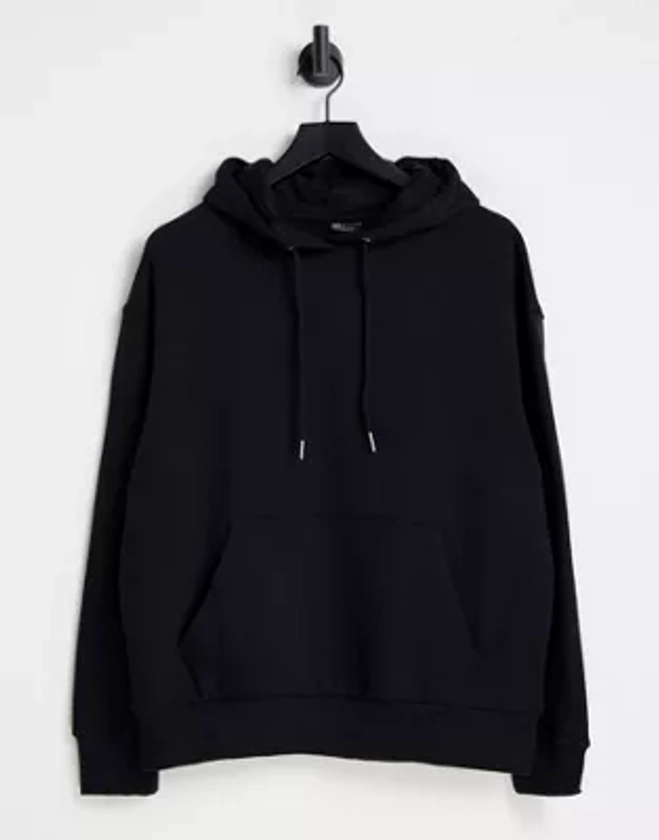 ASOS DESIGN oversized boyfriend hoodie in black