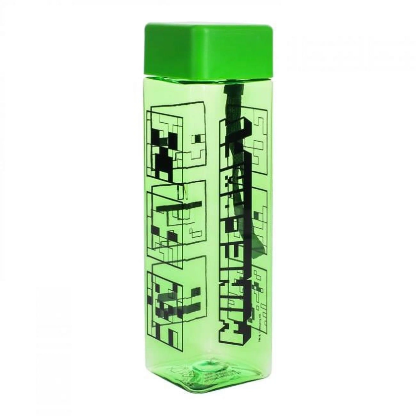 Minecraft 861509 500 ml Mobs Rectangular Water Bottle, Green - Walmart.com