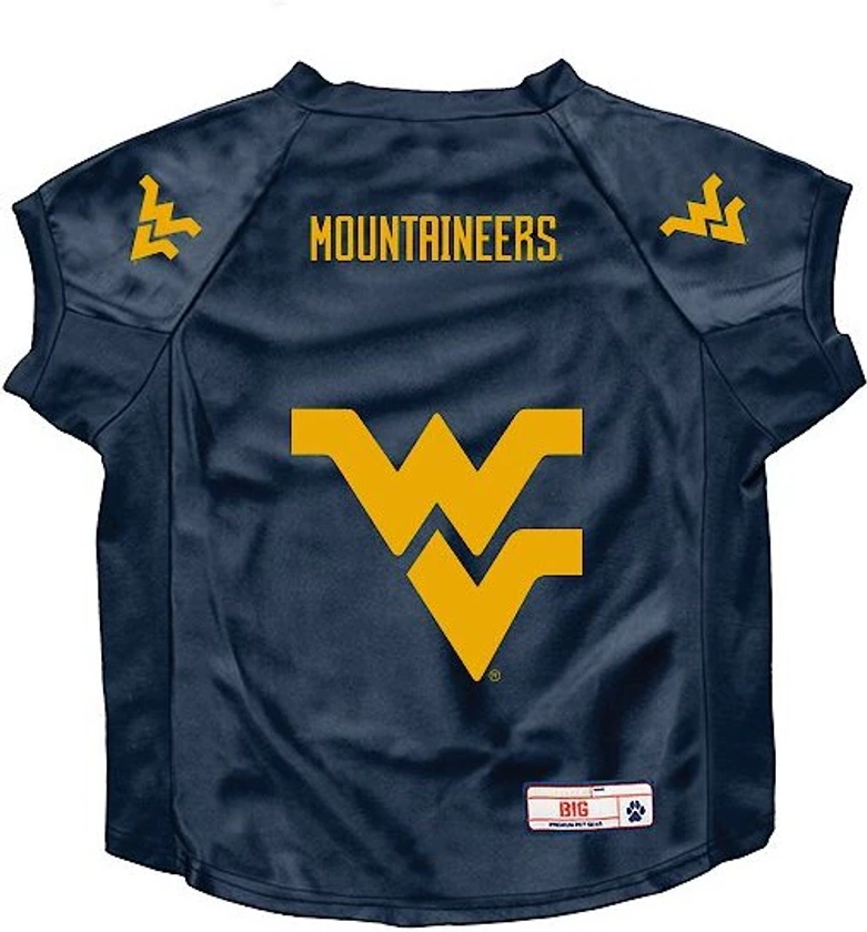 LITTLEARTH NCAA Stretch Dog & Cat Jersey, West Virginia Mountaineers, Big Dog - Chewy.com