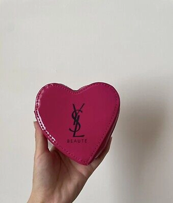 YSL Beauty Heart Shaped Makeup Bag Coin Pouch Case | eBay