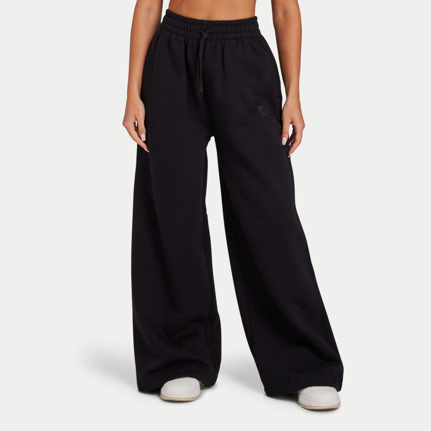 Womens Collective Wide Leg Sweatpant - Black | HERA Clothing