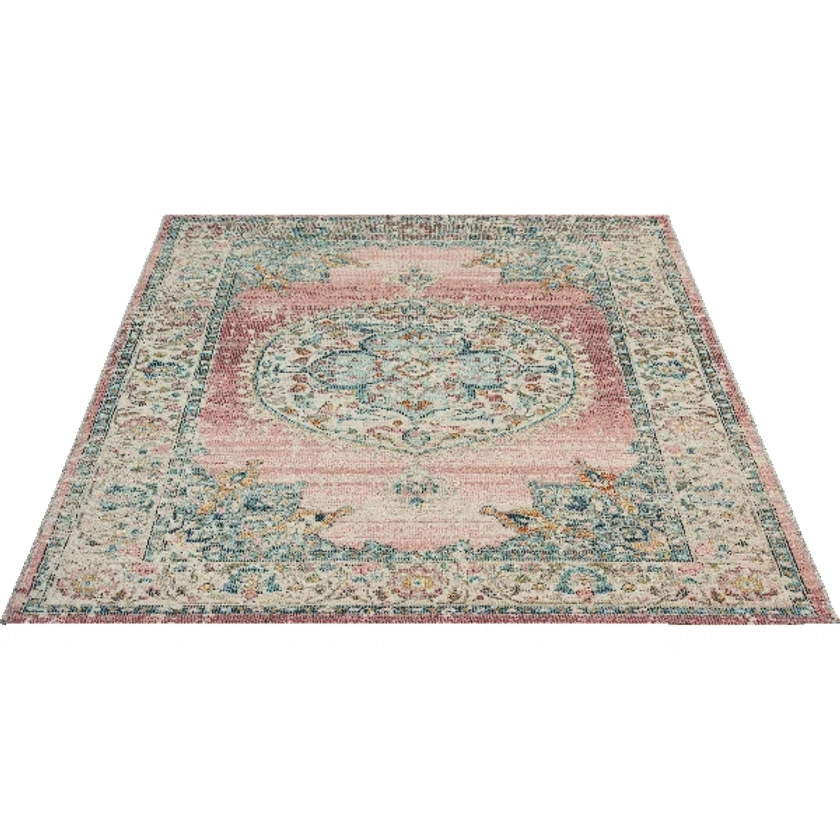 Kemp Power Loom Pink Rug