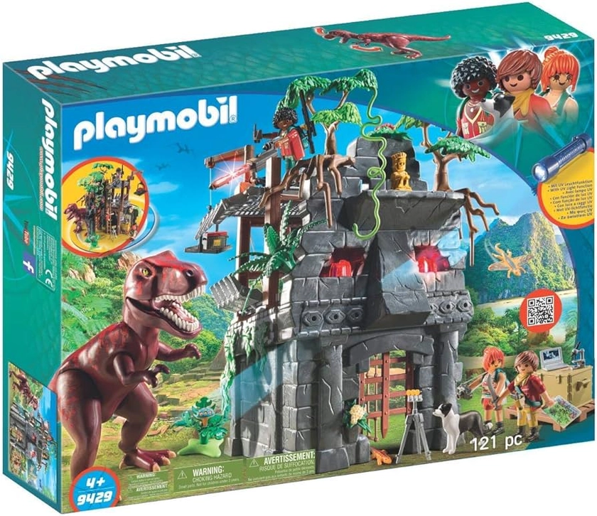 PlayMOBIL Dinos 9429 Hidden Temple with T-Rex, For Children Ages 4+