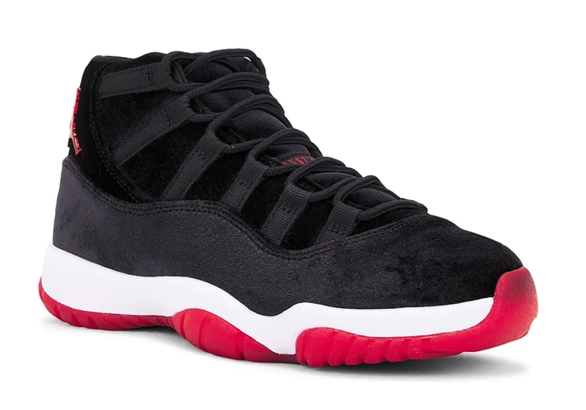 Official Retailer Images Of The Air Jordan 11 “Bred Velvet”