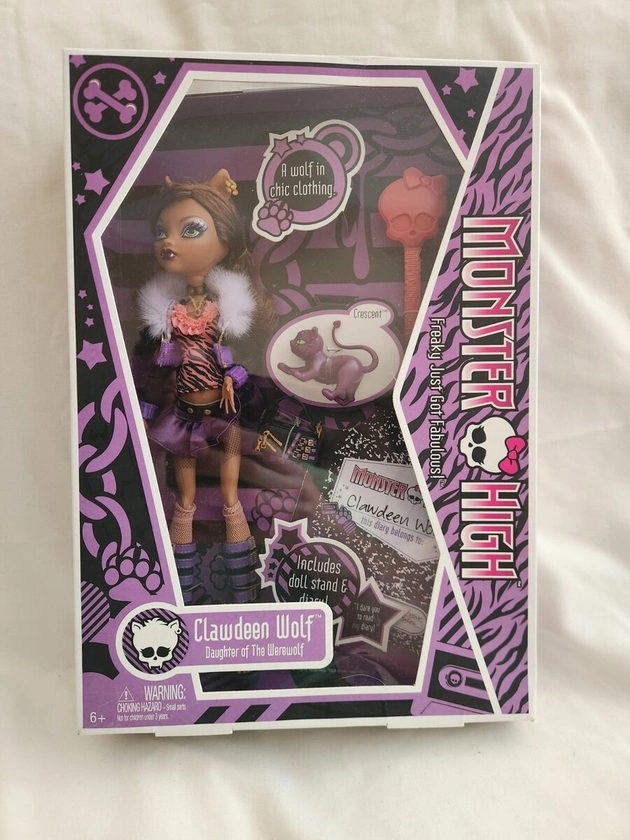 Monster High Doll Clawdeen Wolf FIRST WAVE 2009 New in Box