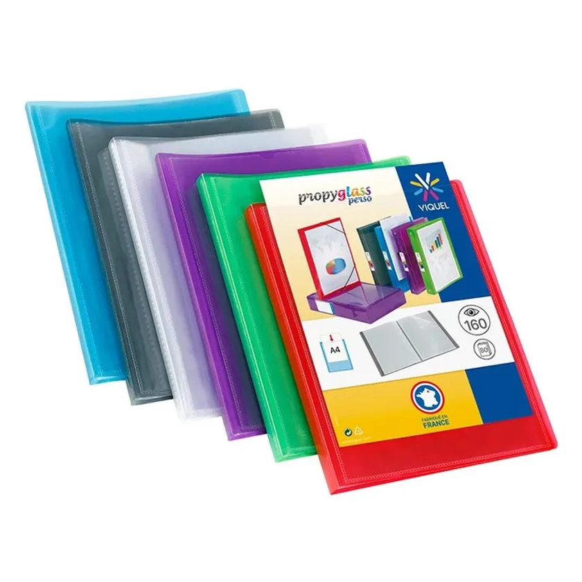 Viquel Propyglass - Porte vues personnalisable - 160 vues - A4 - disponible dans différentes couleurs