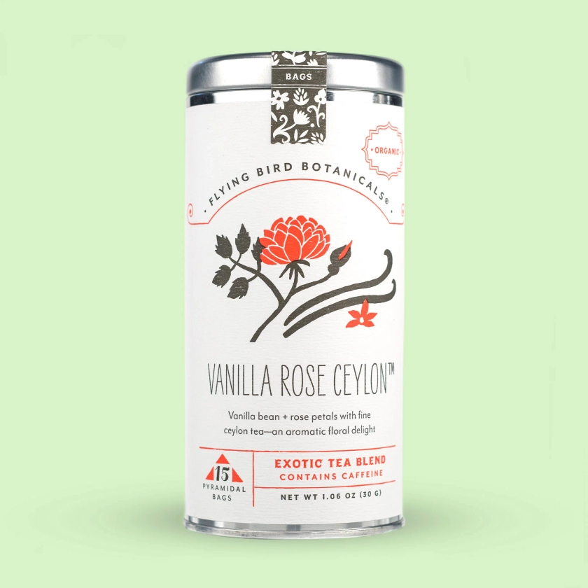 Vanilla Rose Ceylon Tea Bags