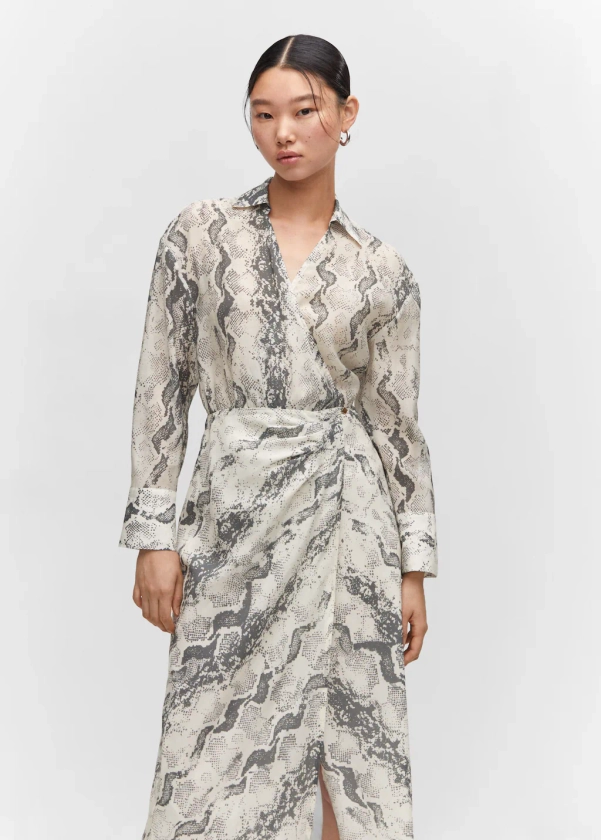 Snake print lyocell dress