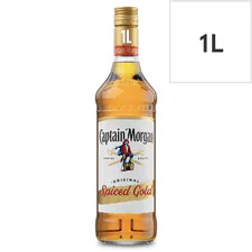 Captain Morgan Original Spiced Gold Rum Based Spirit Bottle 35% 1L