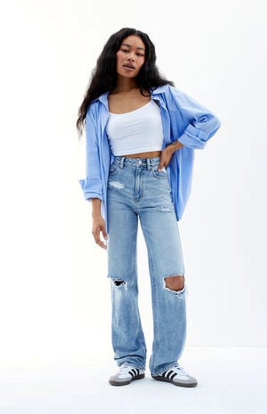 PacSun Light Indigo Ripped '90s Boyfriend Jeans | PacSun