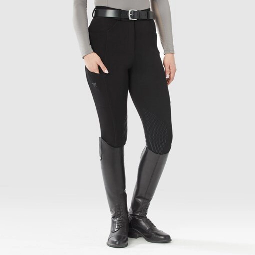 Piper Knit Everyday High-Rise Breeches by SmartPak - Knee Patch