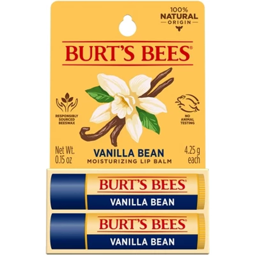 Burt's Bees Lip Balm - Vanilla Bean - 2pk/0.30oz