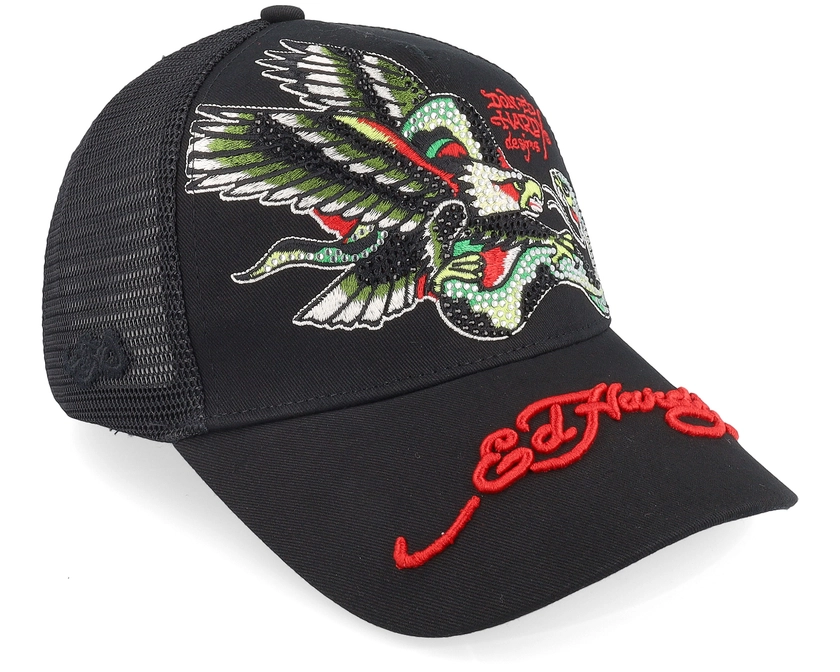 Eagle-snake Black/Black Trucker - Ed Hardy