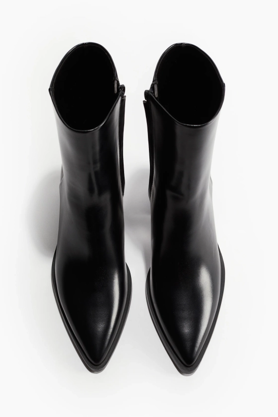 Bottines à bout pointu - Talon haut - Noir - FEMME | H&M FR