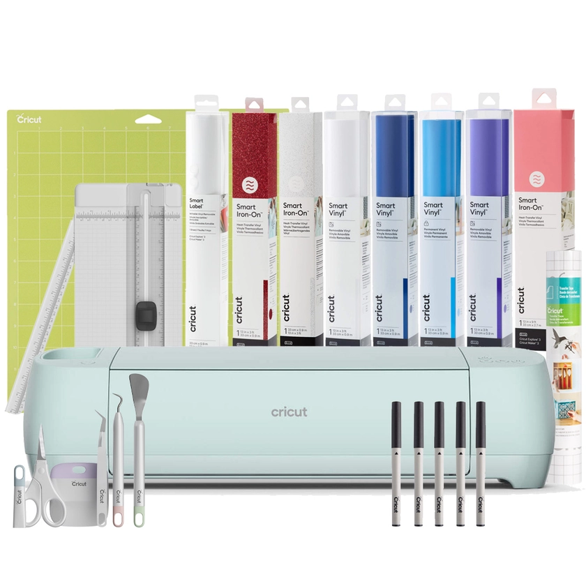 Cricut Explore™ 3 + offre groupée de matériaux tout-en-un + Abonnement Cricut Access™