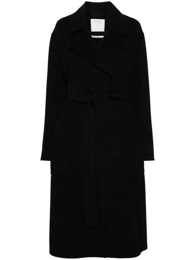 Sportmax Veleno Belted Coat | Black | FARFETCH