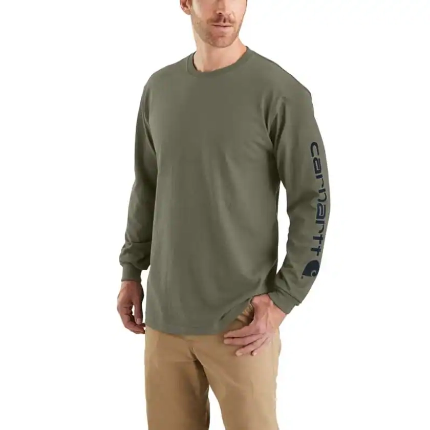 Loose Fit Heavyweight Long-Sleeve Logo Sleeve Graphic T-Shirt | Gifts under $50 | Carhartt